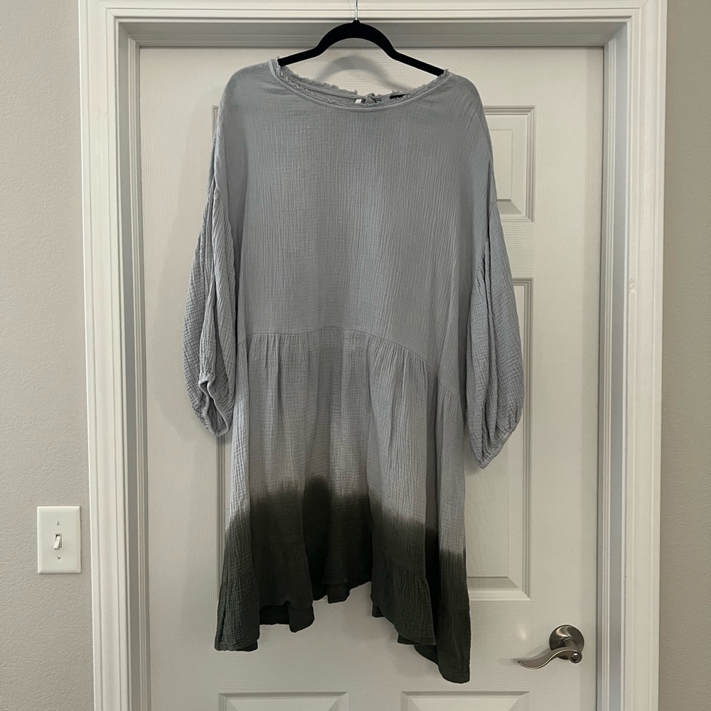 Anthropologie Plus Dip Dyed Mini Dress